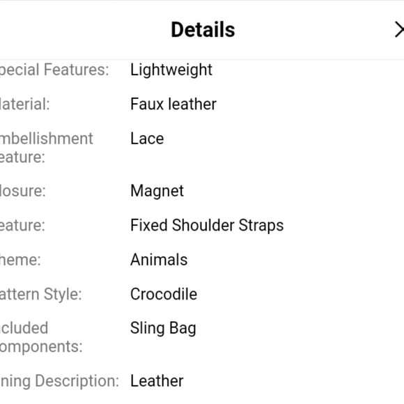 Fashion crocodile embossed PU simple solid color shoulder bag - Picture 10 of 10